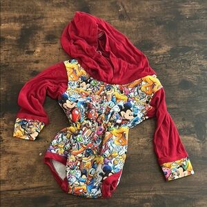 Vibrant Cartoon Character Hooded Romper